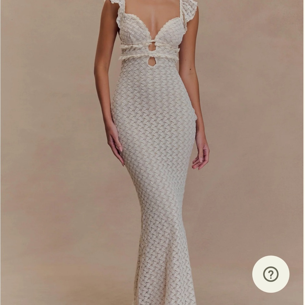 MESHKI Ezra Lace Maxi Dress - Ivory